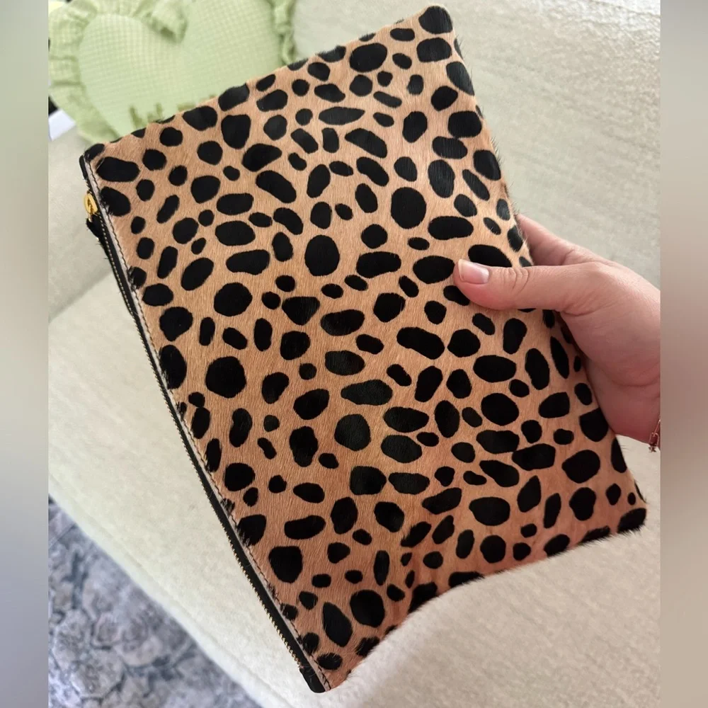 Clare V. Calf hair pouch, not fold over. Like new.